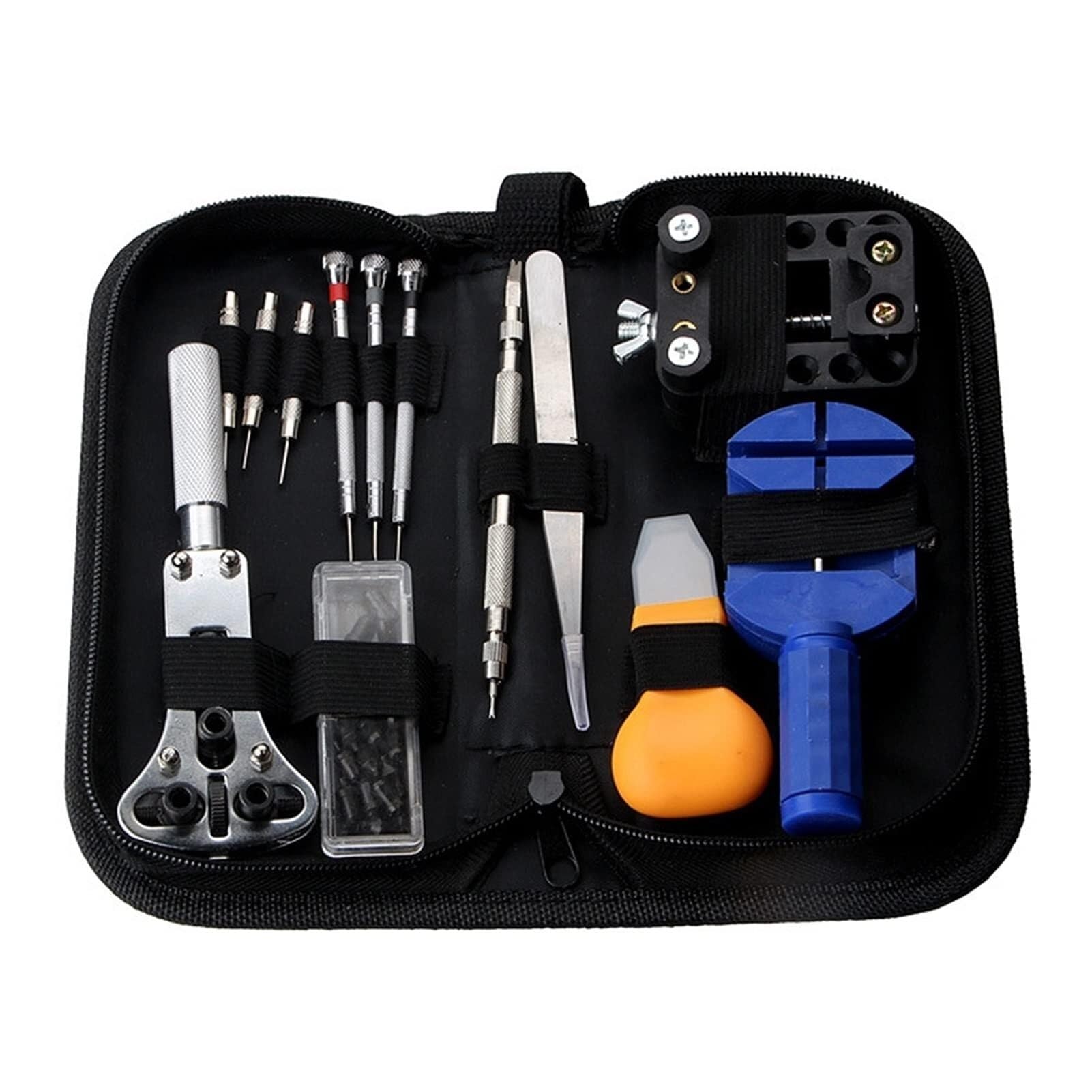 Kit di strumenti professionali for la riparazione di orologi, strumenti for orologi, tra cui pressa for orologi, barre a molla, sostituzione della batteria, kit di strumenti for la riparazio