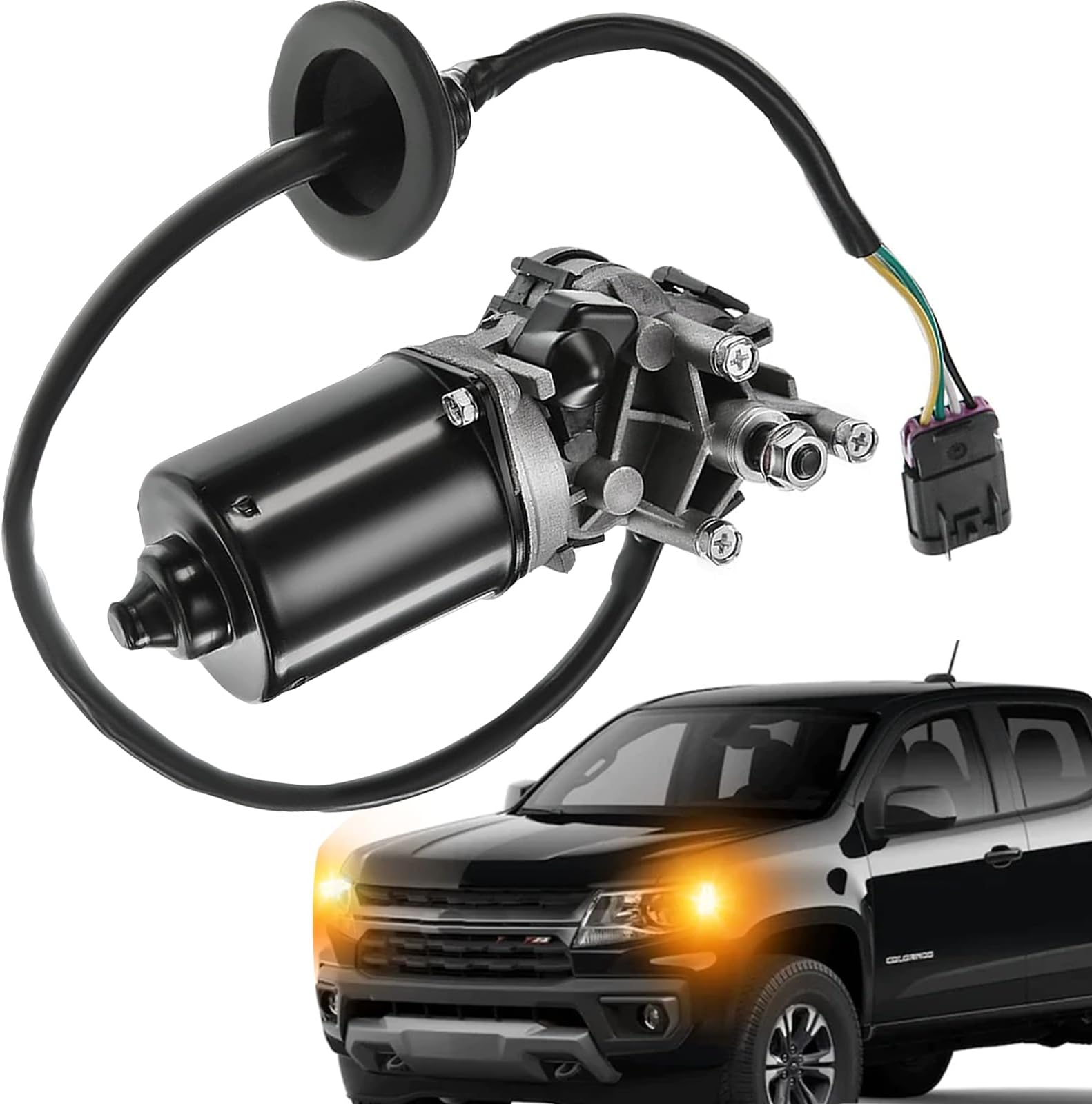 Front Windshield Wiper Motor Compatible for 2004-2012 Chevy Colorado GMC Canyon | Isuzu 2006 i280 i350 | 2007-2008 i290 i370 Replacement OE#10379535,25809218,8889582230