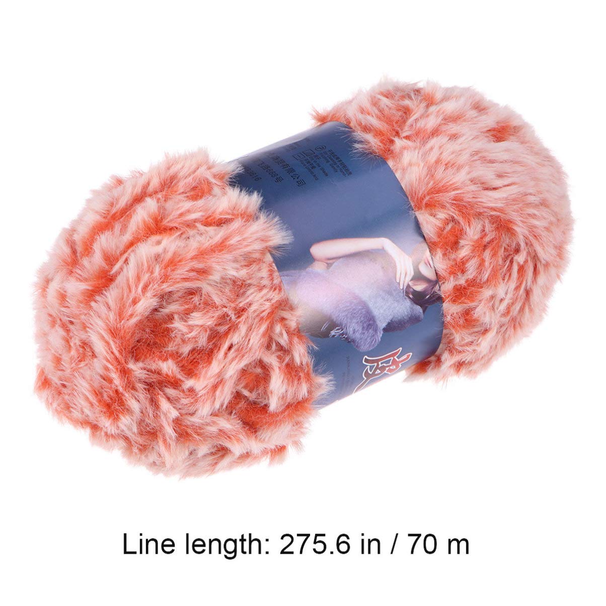 Healifty 2pcs Imitation Knitting Yarn Soft Fluffy Yarn Faux Yarn for Crochet for Clothes Scarf(Pink) - Image 2
