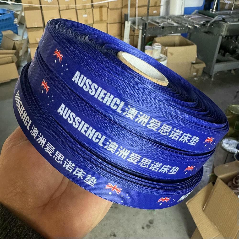 Cinta estampada de satén de 16 mm a 75 mm, color personalizado, para regalo, para hornear, bodas, cumpleaños, aniversarios, pulseras, lazos, 100 mm a 100 yardas.