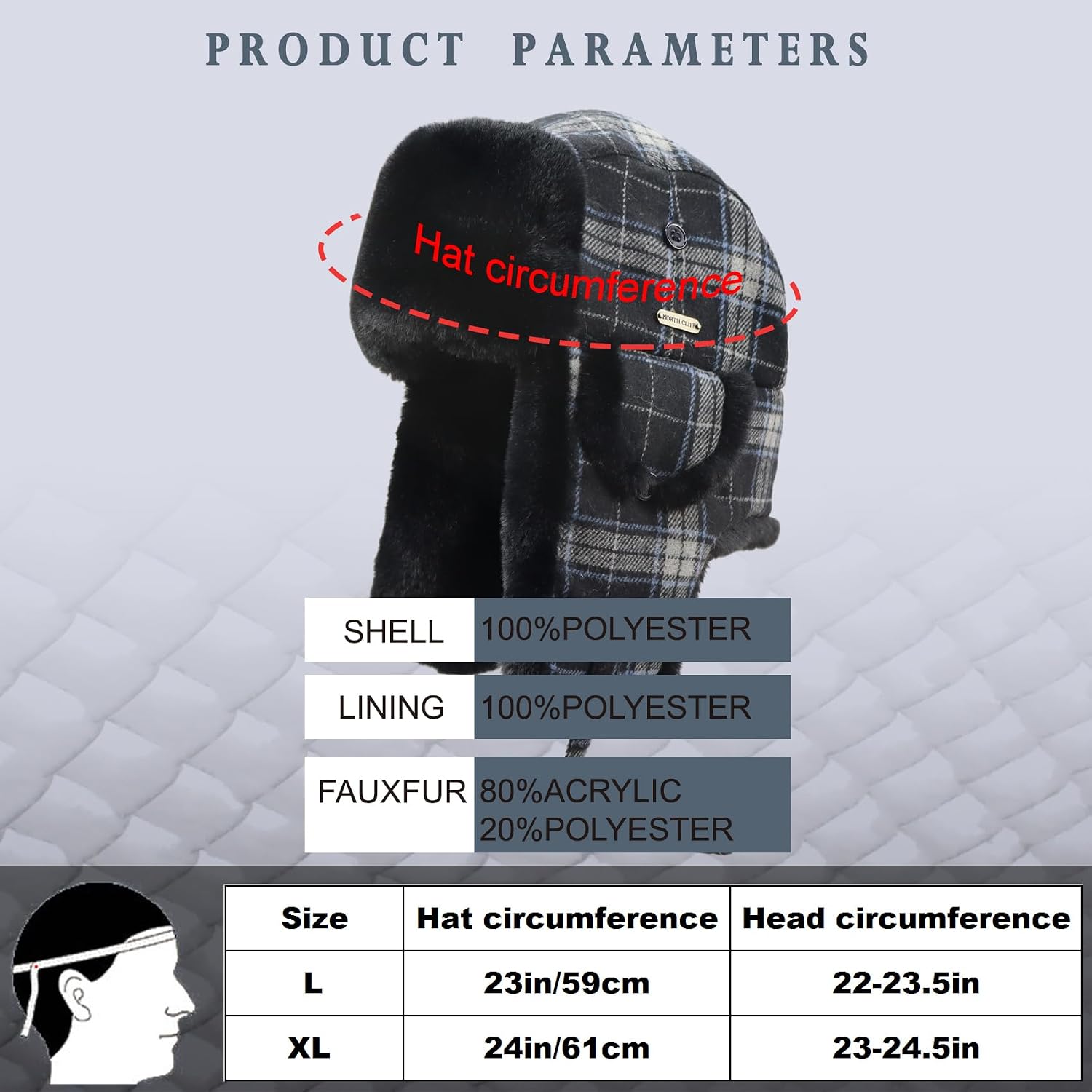 Unisex Winter Trapper Hat Cold Proof Keep Warm Hat with Ear Flaps for Hunting Skiing Trooper Outdoor Activities