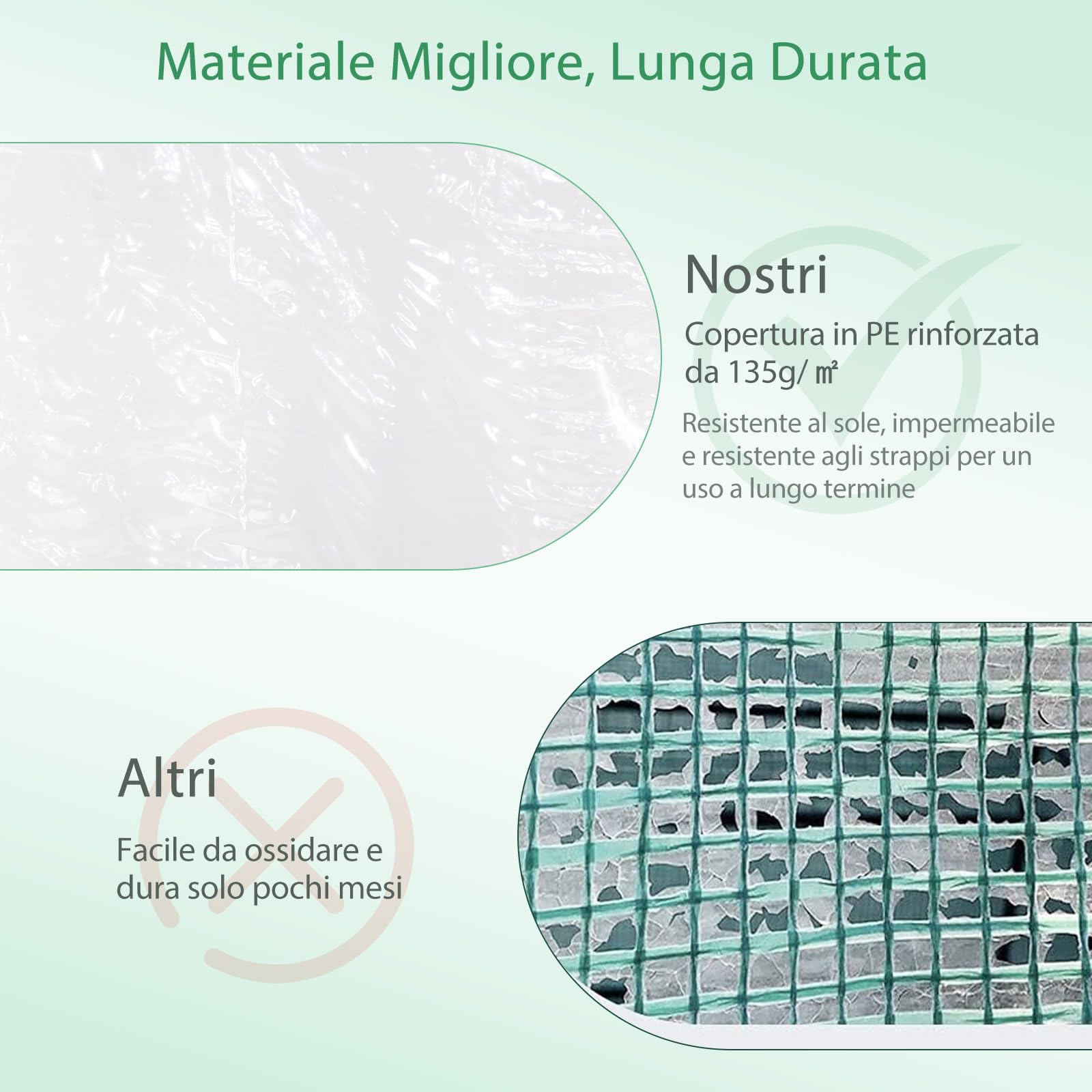 COSTWAY Serra da Giardino per Orto e Piante Inverno, Serra da Esterno con Telaio in Alluminio, Porta Avvolgibile e Telo Trasparente, Serra Robusta per Giardino e Balcone, 143 x 73 x 195 cm