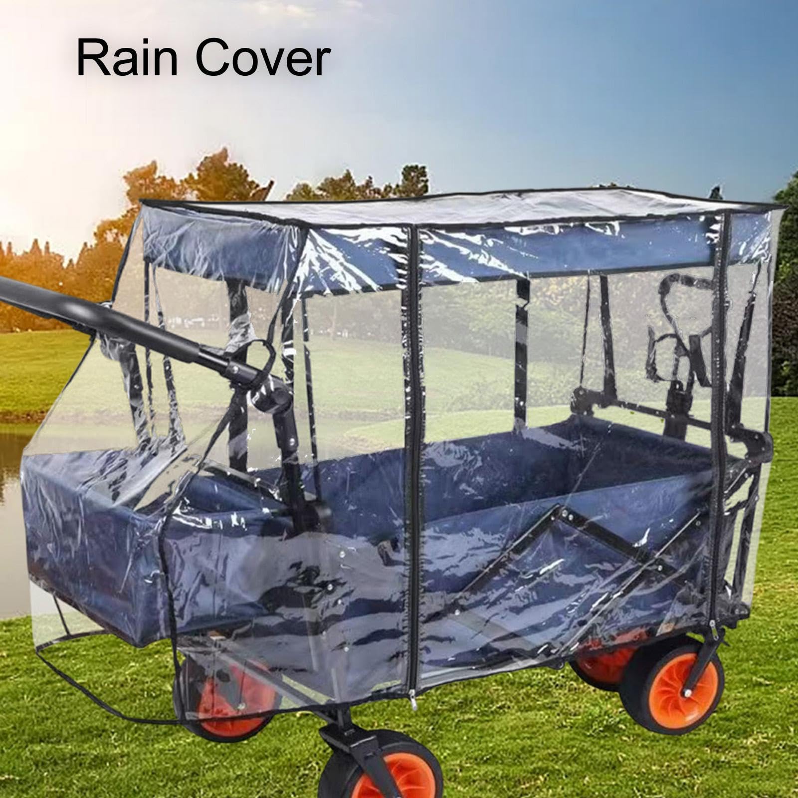 Housse de Pluie Portable et Imperméable pour Chariot à Pousser et à Tirer,