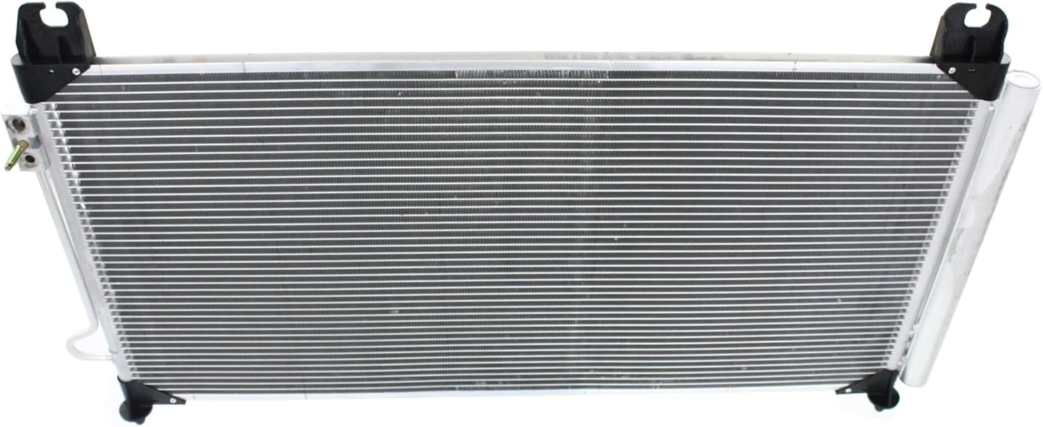 Kool Vue A/C Condenser Compatible with GMC Sierra 2500 HD 2015-2019, Sierra 3500 HD, Chevrolet Silverado 2500 HD, Silverado 3500 HD 6.0L, 6.6L