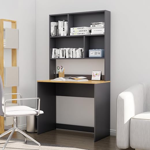 Bniture Wooden Study Table for Home | Engineered Wood Study Table with Book Shelf | Multi Purpose Computer Desk for Writin...