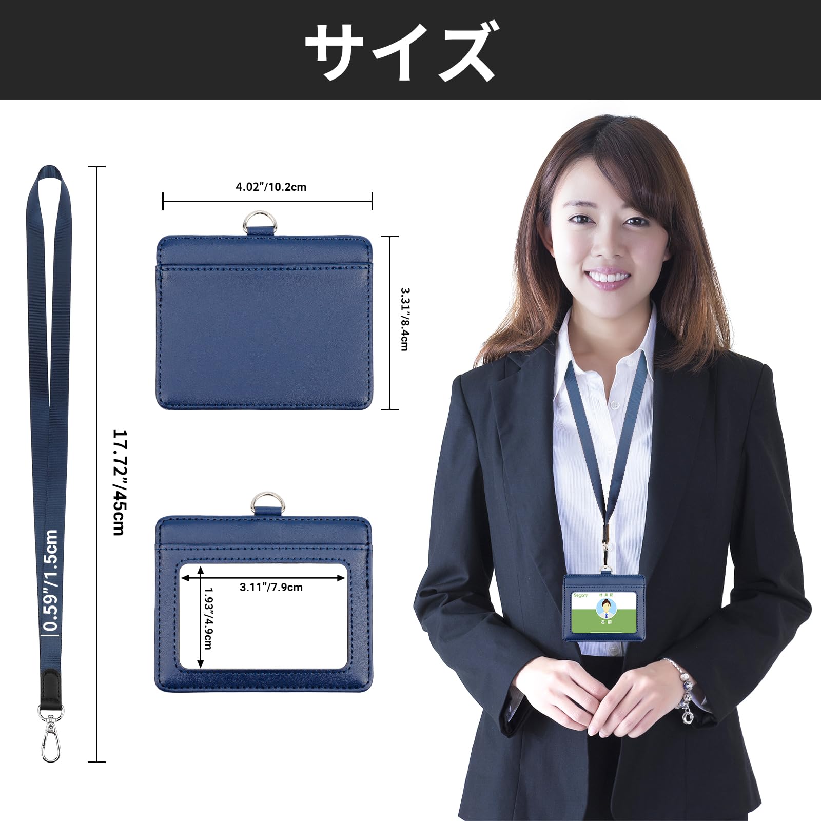 ファミリア　ネームホルダー　入館証　来館証　名札　新品未使用　カードホルダー　青 ネームホルダー | ファミリア公式サイト