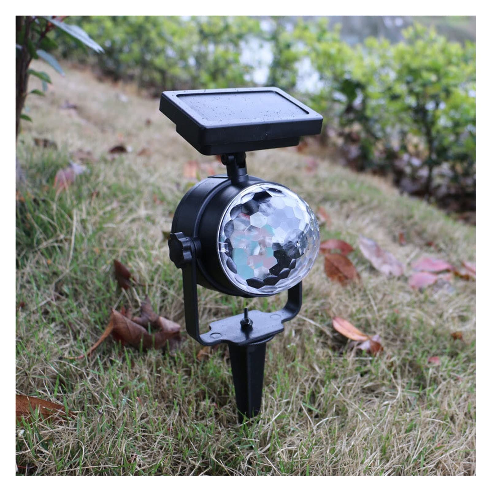 Bola giratoria de luz de césped de jardín solar dual DIRIGIÓ Luz de jardín solar Rgb Lámpara de proyección al aire libre iluminación de decoración de vacaciones para Espectáculos