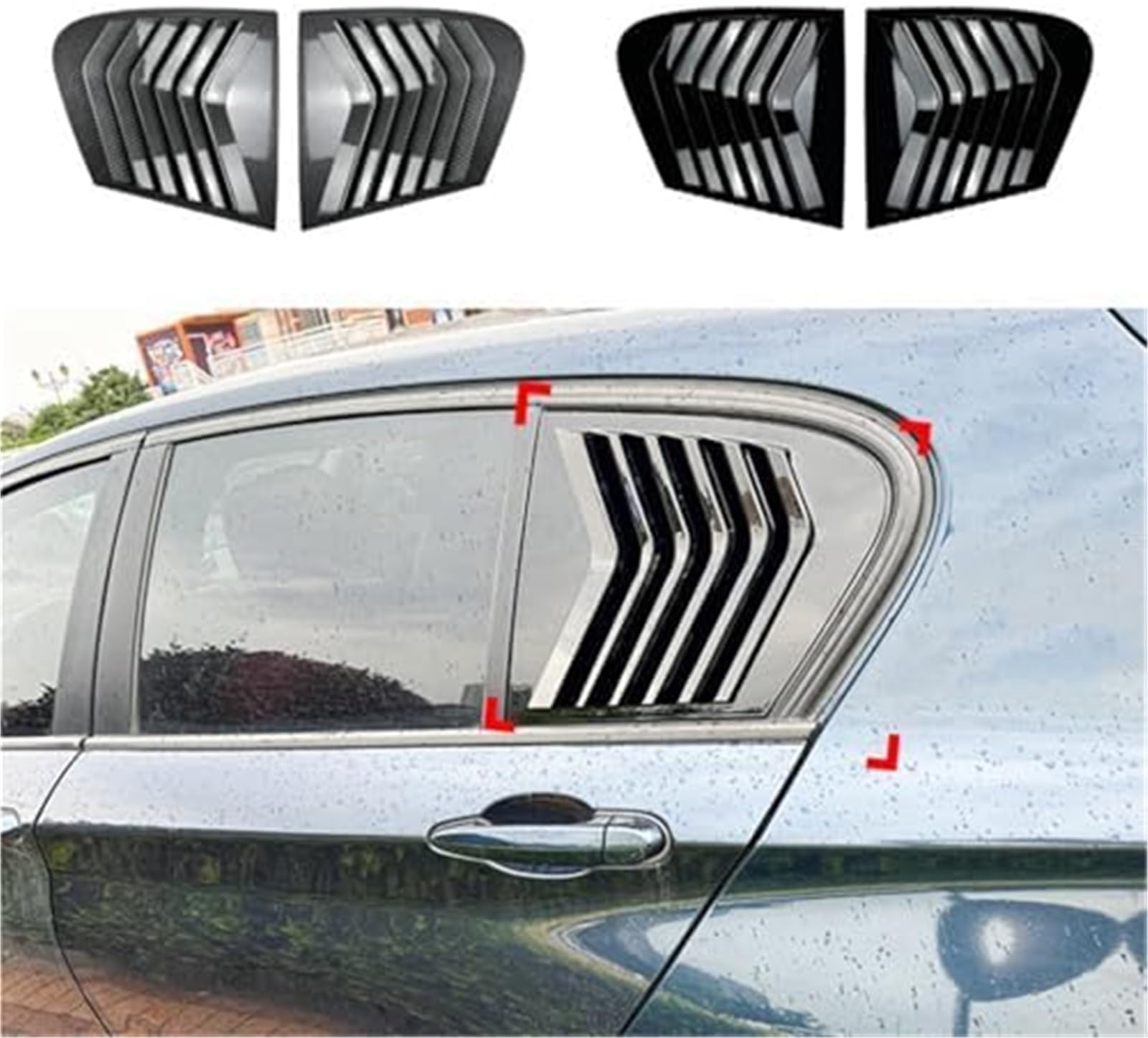 Protector de Cristal Trasero Cubierta de Sombra para Ventana Trasera, para F20 F21 118I 120I 125I M135i Hatchback 2011-2021(Black Glossy Black)