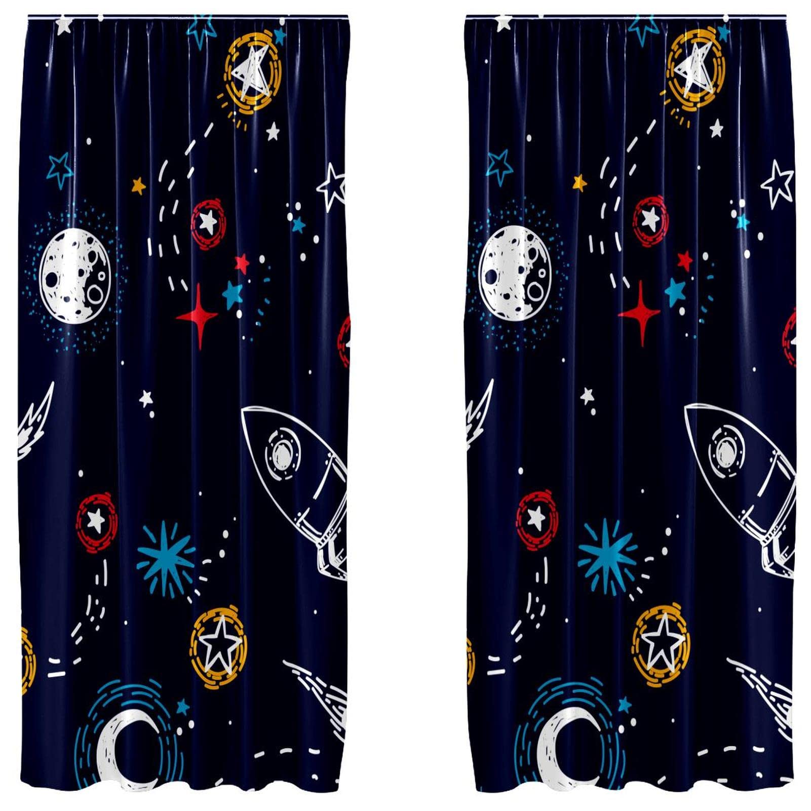 Rideaux occultants spatiaux 213 cm pour calmer le sommeil de votre enfant