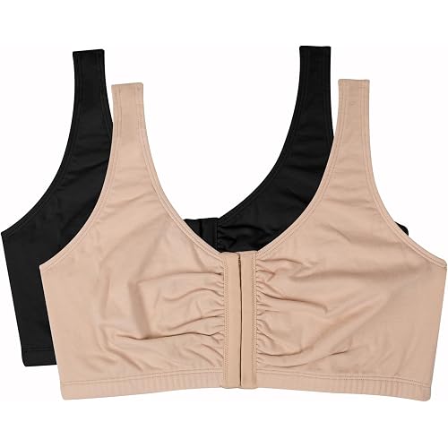 Fruit of the Loom Women's Multi-Pack Front Close Sports Bra