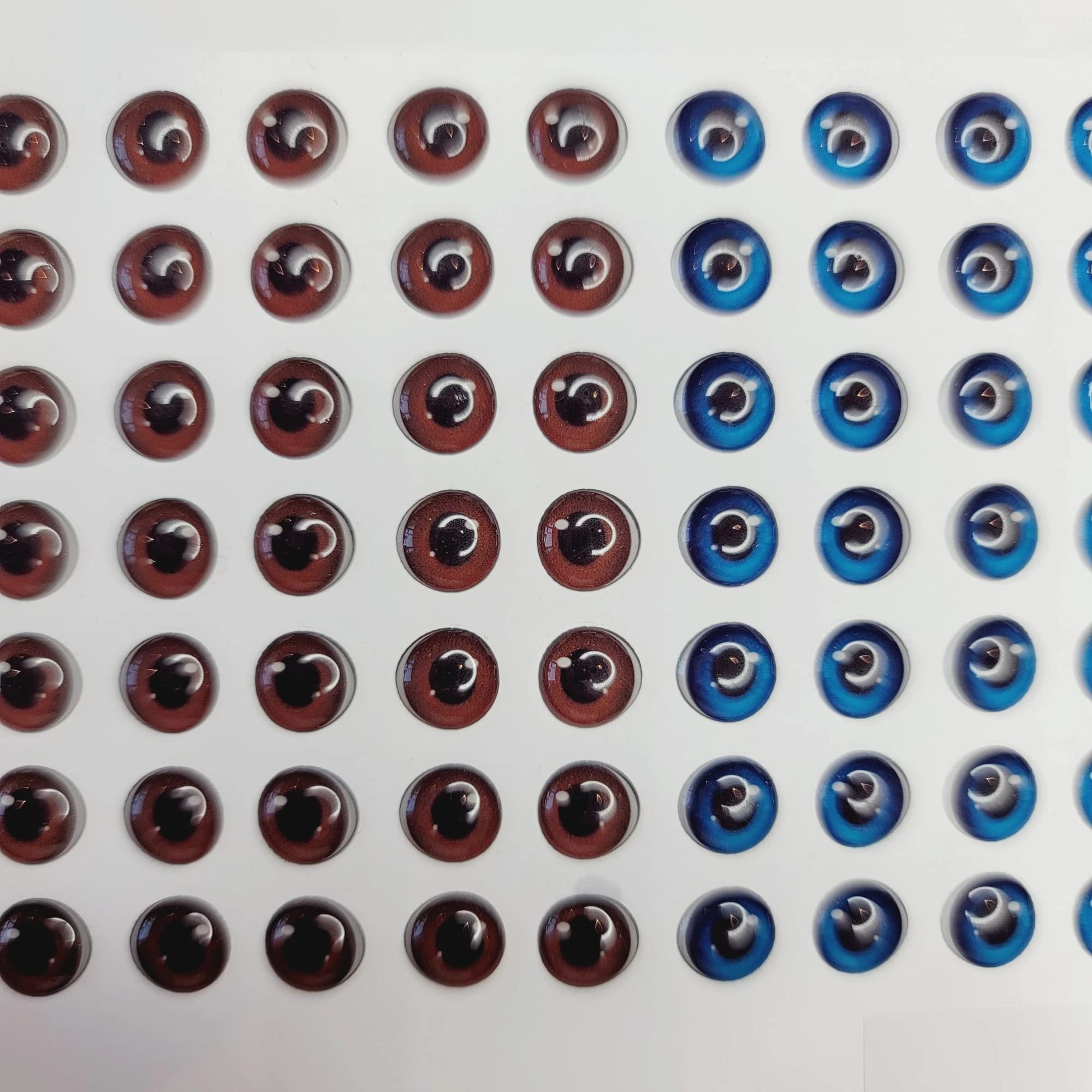 Adhesive Resin Eyes for Clays MF 75 P (8X7 mm) 63 Units