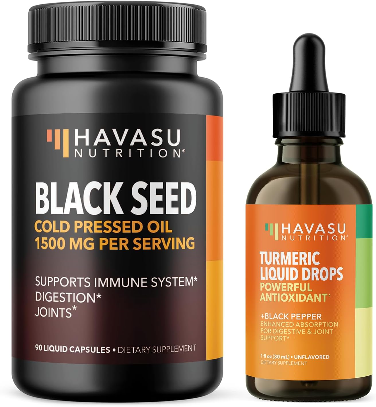 HAVASU NUTRITION Black Seed Oil + Turmeric Liquid Drops