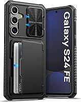 Vista 30 de ATATOO Funda para Samsung Galaxy S24 FE con tarjetero (almacena 4-5 tarjetas) [bloqueo RFID] y cubierta de cámara deslizante, protección de grado