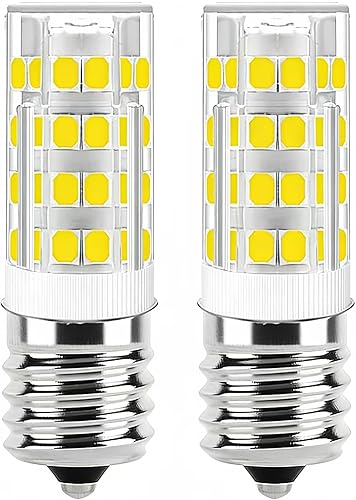 Bombilla LED E17 regulable, bombilla de microondas de 5 W, 400 LM, luz blanca diurna 6000K, equivalente a 120 V, equivalente a 40 W, repuesto para