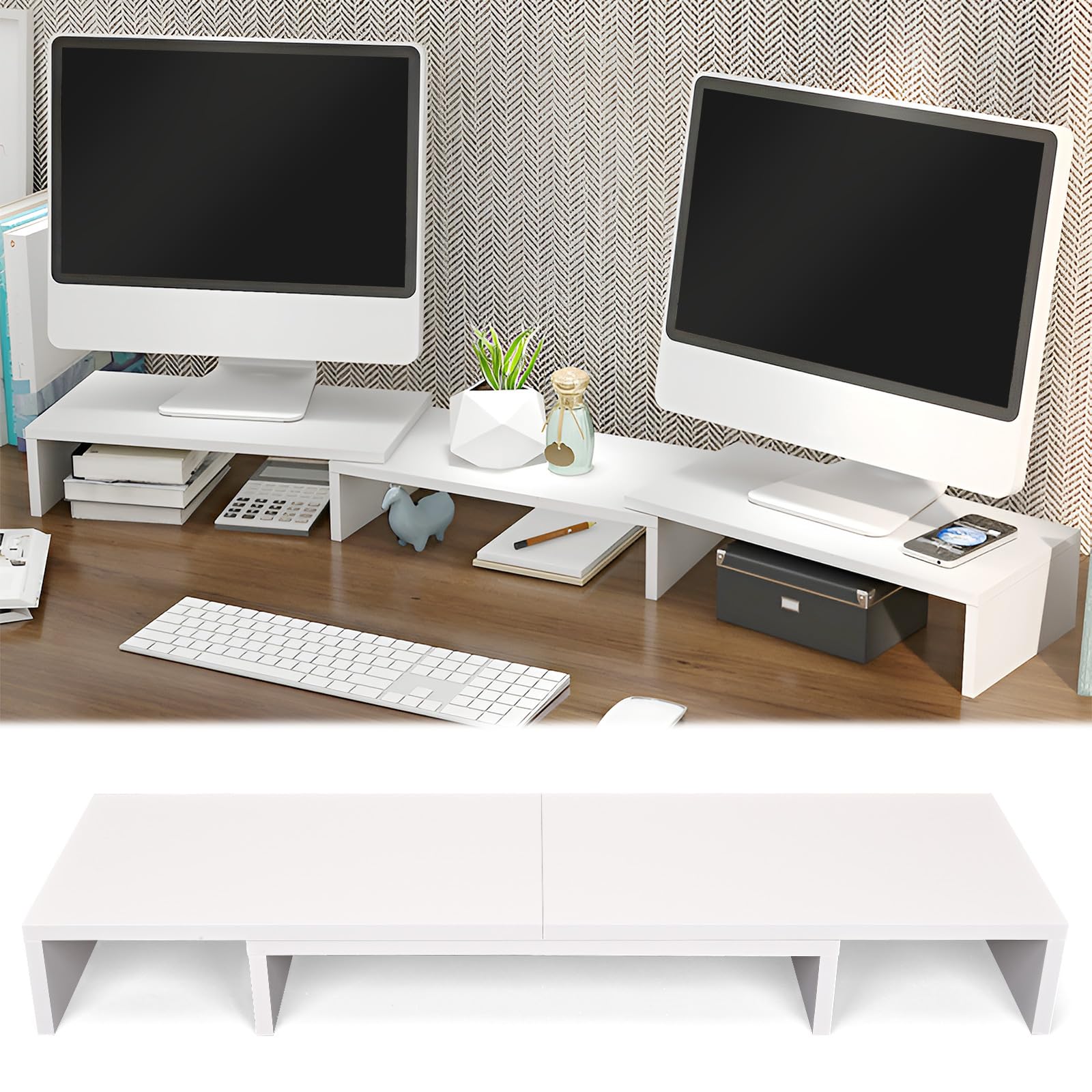 Amazon.co.jp: awliye モニター 台 卓上 白 パソコン台 机上台