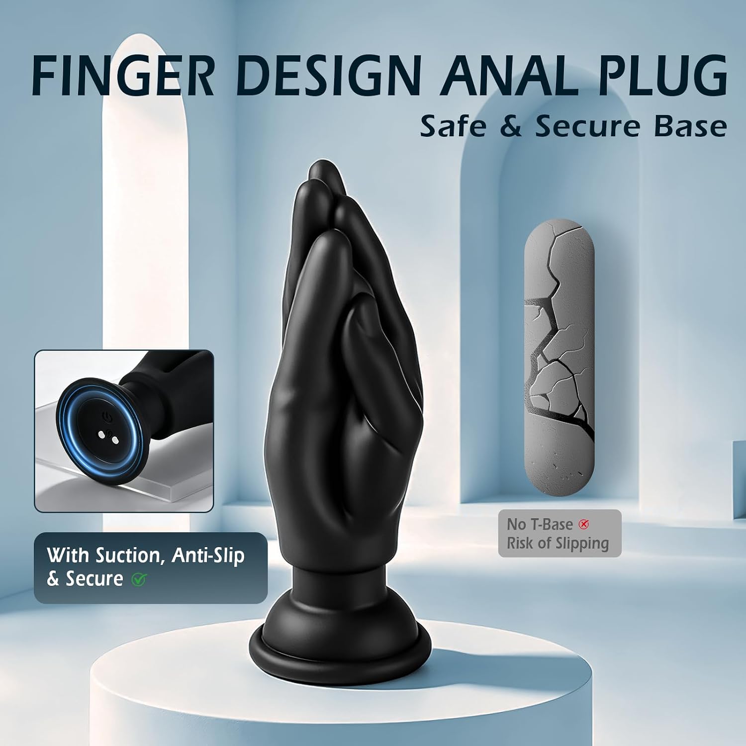 Vibrating Anal Plug Fist Dildo, Prostate Massager Small Butt Plug Toy
