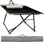 Tranquillo Uniki Collapsible Hammock, Folding Camping Hammock and Stand, 550 lbs Capacity Hammock with Stand, Heavy Duty Folding Hammock for Indoor Outdoor, Black