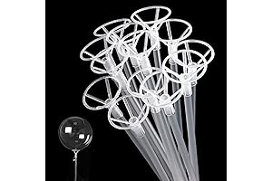 RUBFAC Soporte para Globos, 35 Varillas Transparentes con Soportes para Globos Grandes...