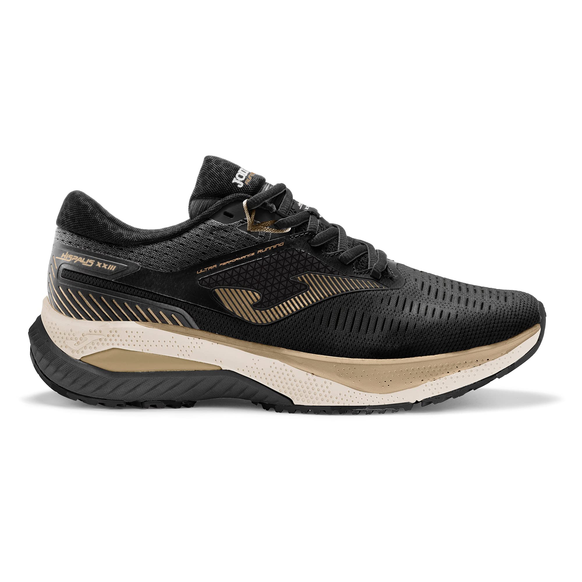 Joma Men's Hispalis Series Sneaker, Black Gold, 9.5 UK