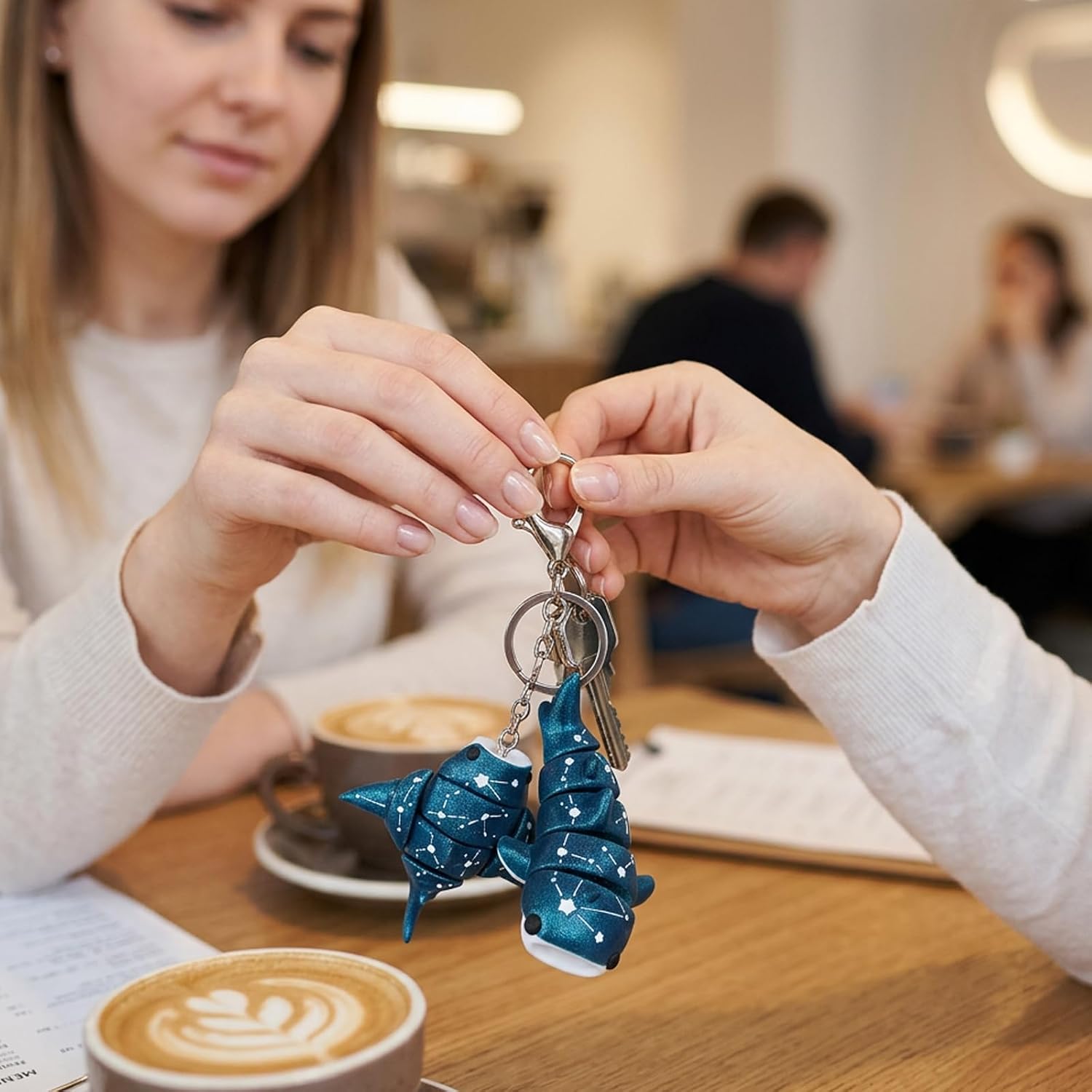 Shark Keychain, Whale Shark, Whale Shark Gifts for Ocean Fans, Detailed Design for Keys, Bags, or Backpacks