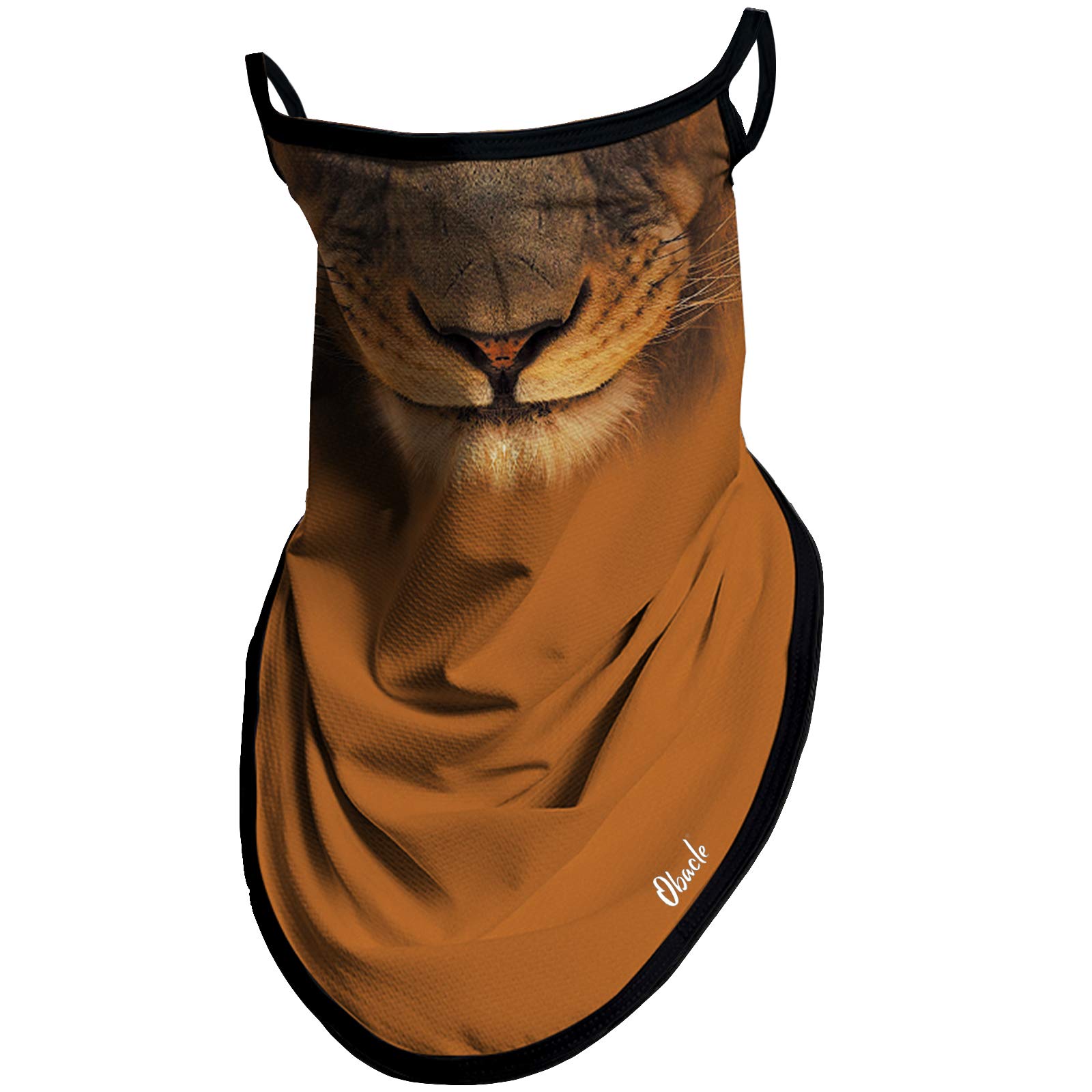 Obacle Neck Gaiter Face Mask with Ear Loops Bandana Face Mask Scarf Face Cover for Men Women