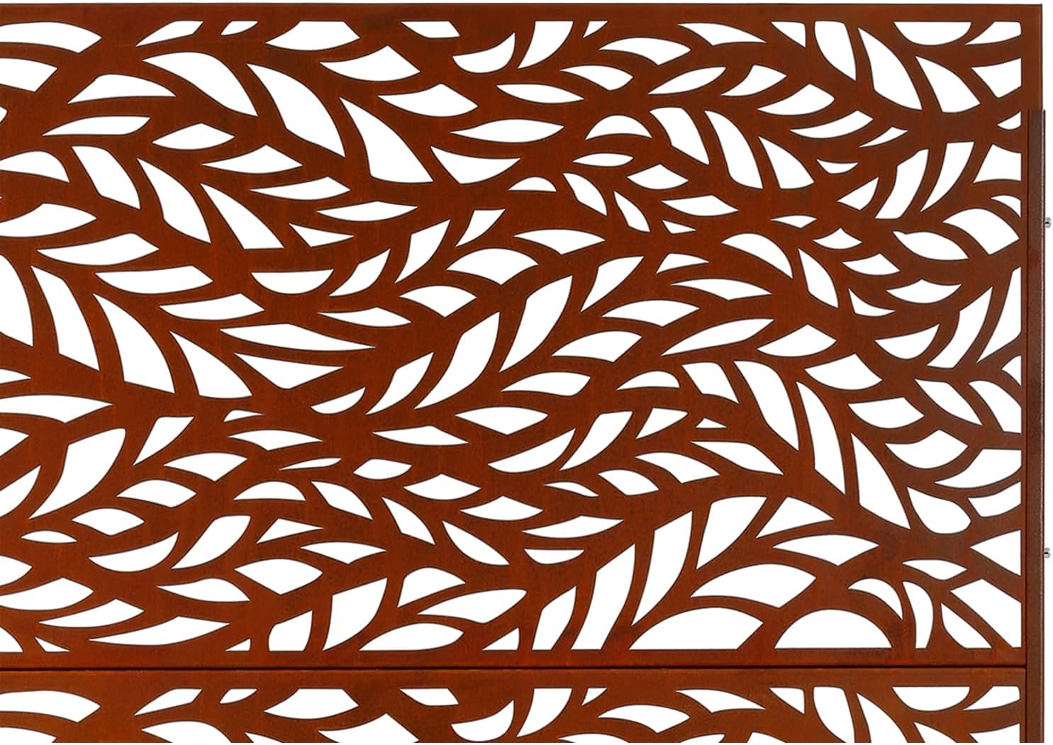 Outdoor & Indoor Privacy Screen Metal 76" H 48" W Rust Red Enhanced Solution Weather-Resistant