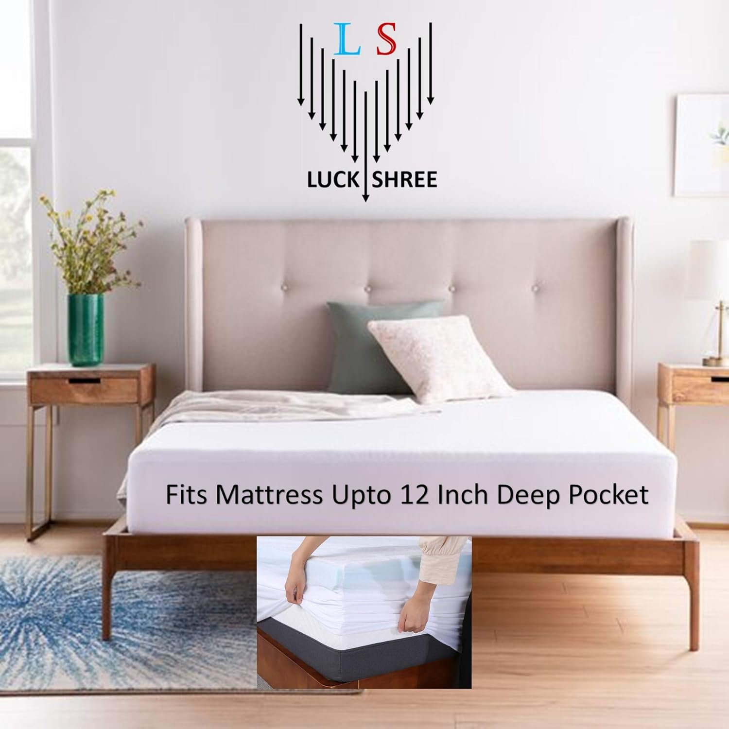 Split Queen Mattress Protector for Adjustable Split Beds,100 percent Waterproof Terry Cotton-Fitted Sheet Style Breathable Mattress Cover-12inch Deep Pocket [Split Queen 30x80Inch],White