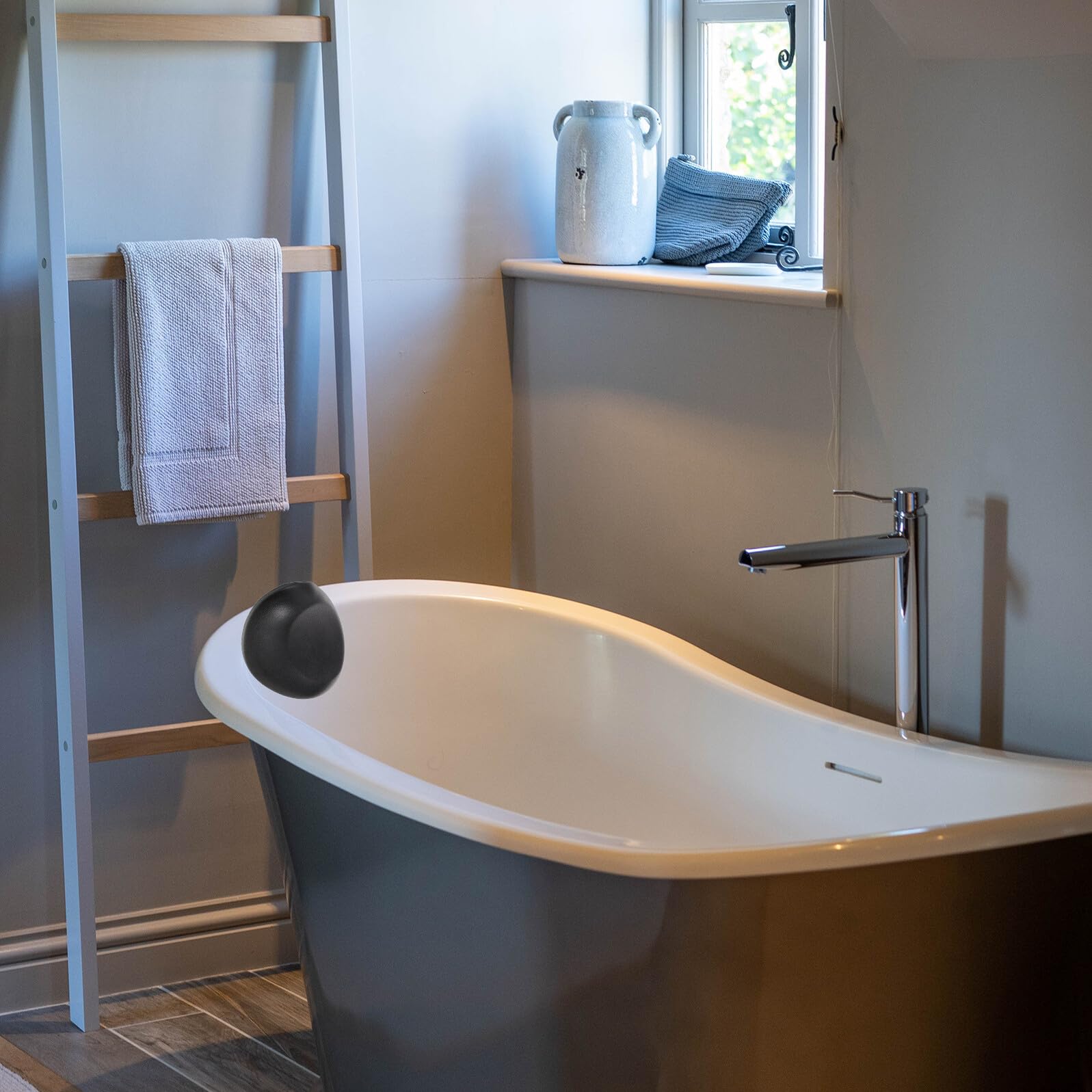 Wasserdichtes Badewannenkissen mit Ergonomischer rutschfest und Schnell Trocknend Kopfstütze mit Saugnäpfen für Komfortables Entspannen im Badewannen zubehör