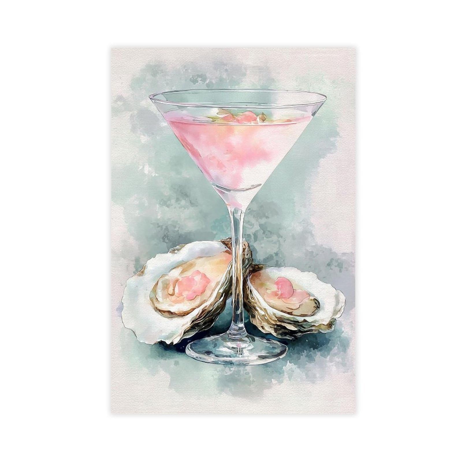 Flamint Coastal Bar Oil Painting Canvas Poster for Dorm Room Decor Gift