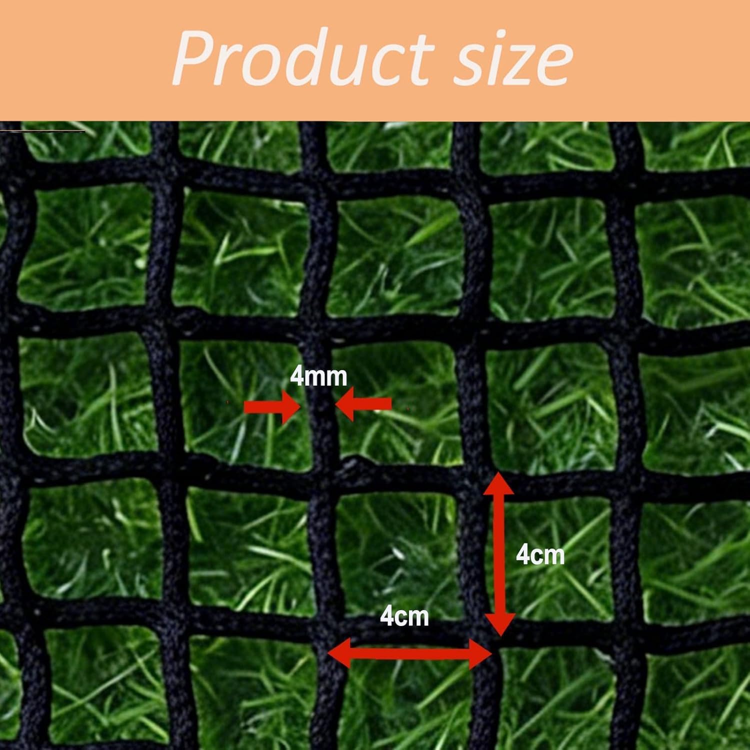 Kids Safety Rope Net, Knotless Nylon Balcony Guard, Pet Anti-Fall Netting for Stairs, Outdoor Terrace Decoration, Childproof Fence Solution Black 1M×10M(3.3FT×32.8FT)