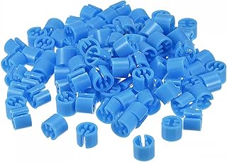 sourcing map Marcador para Perchas en Blanco Ajuste Varilla de 3,5 mm para Codificación de Colores de Prendas, Azul Oscuro 150uds