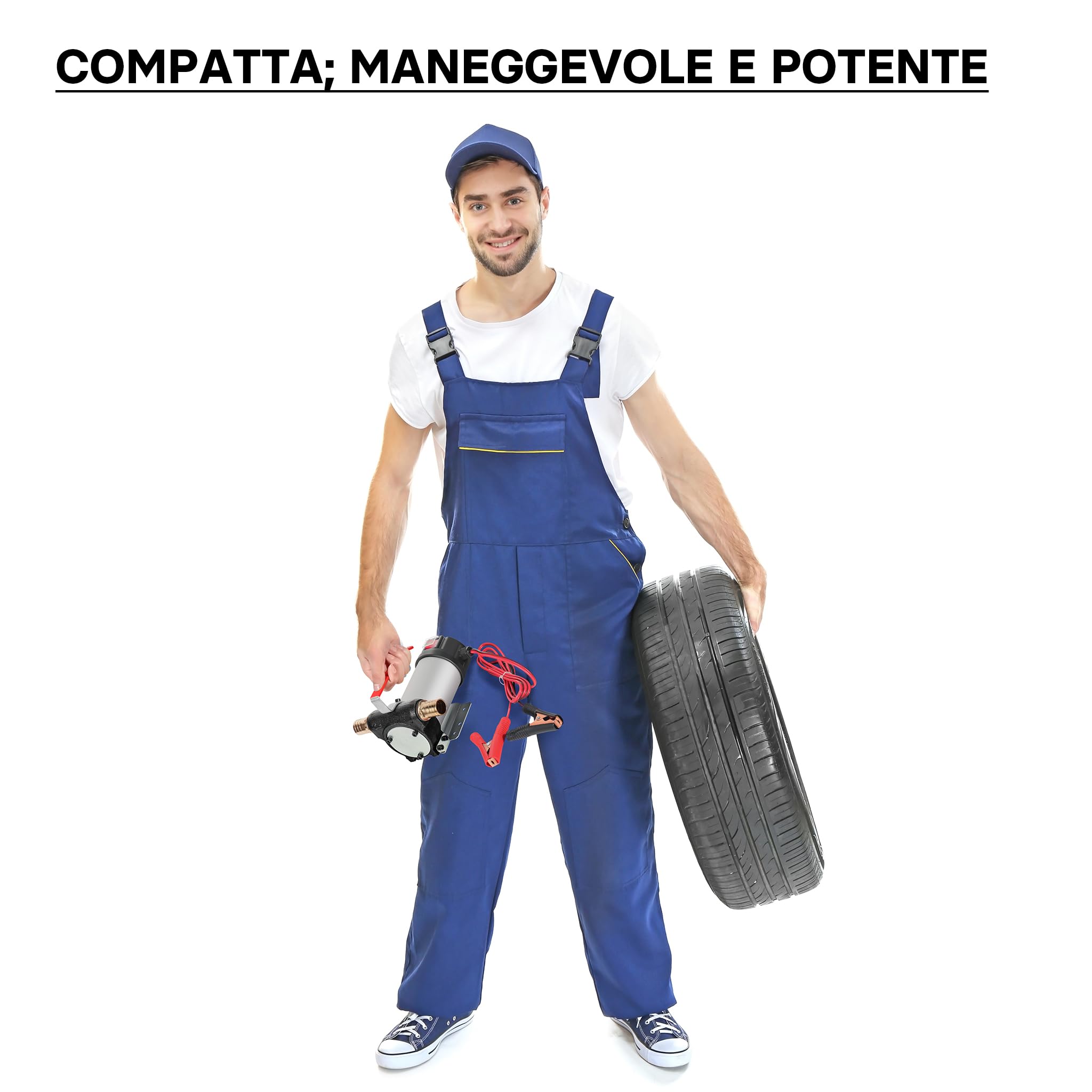 WilTec Pompa autoadescante per diesel gasolio 12 V 150 W 40 l/min Pompa di trasferimento