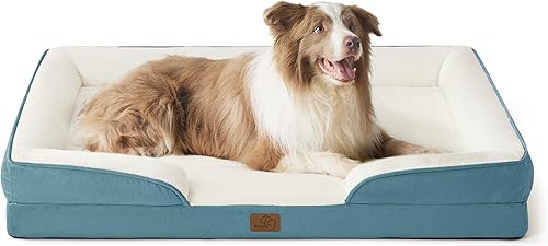 Vista 291 de Bedsure - Cama ortopédica mediana para perros, sofá cama impermeable para perros medianos, espuma de soporte con funda extraíble y lavable, forro