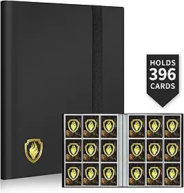 Fabmaker Fichário De Cartões Com 9 Bolsos, Fichário De Cartões Colecionáveis De 396 Bolsos, Álbum De Cartões De Colecionador Premium Para Cartões Padrão, Pasta De Coleção De Cartões De Carregamento La