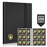Card Binder 9 Pocket, Fabmaker 396 Pockets Trading Card Binder, Premium Collector Card Album for Standard Cards, Side Loading Card Collection Folder for MTG, TCG, Game Cards, Sport Cards, Black