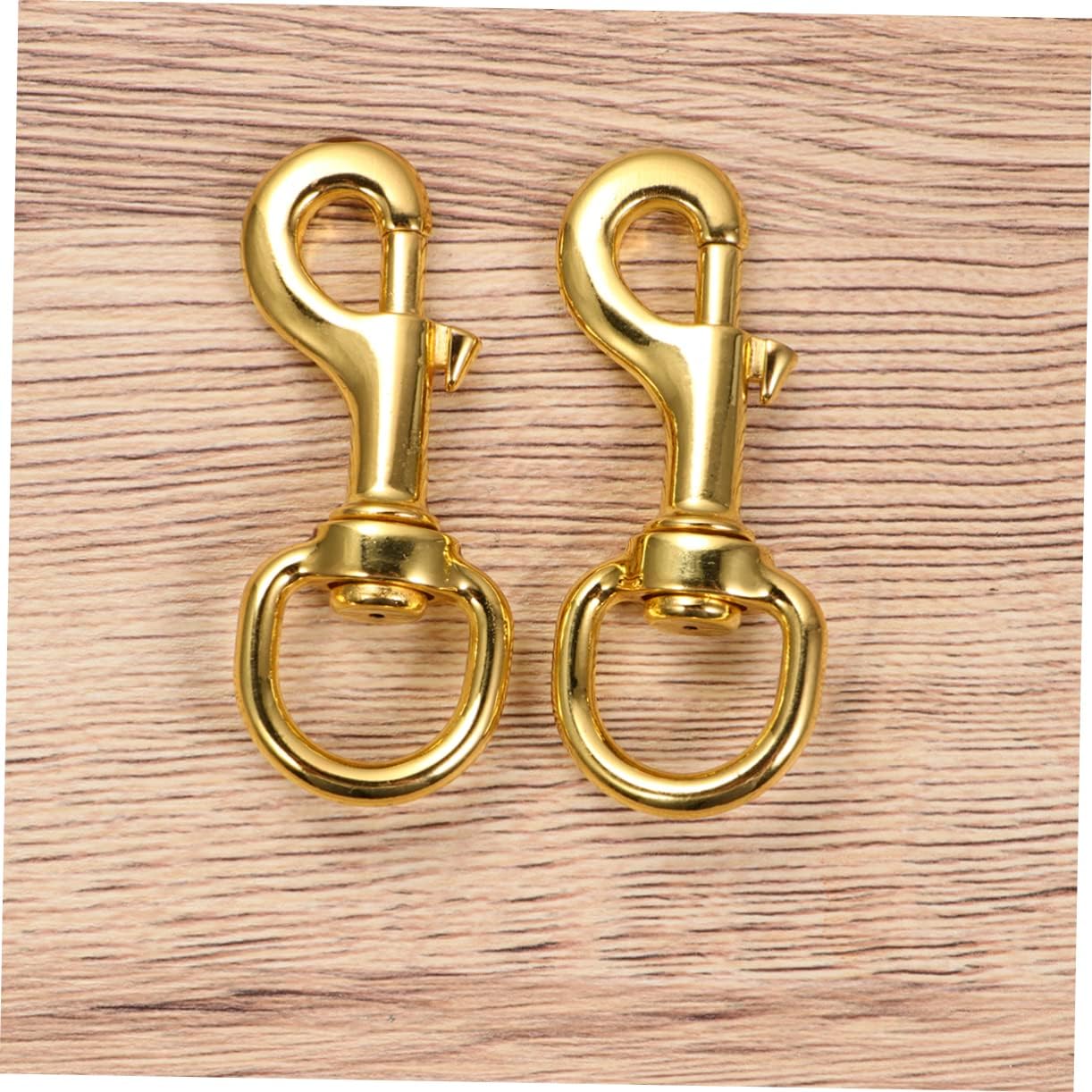 6pcs Pet Collar Hooks with Swivel Joints Buckle for Leashes Accessories and Keychains Convenient Traction Rope Attachments for Dogs and Cats Golden