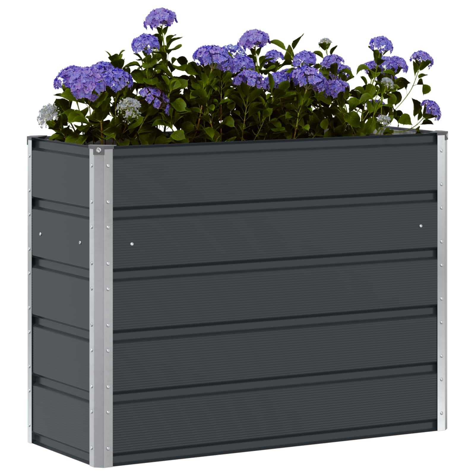 vidaXL Pflanzkübel Anthrazit 100 x 40 x 75 cm Stahl, Garten- und Terrassendekor, moderner Blumentopf, robuster Stahl Pflanzenständer, drinnen, draußen, perfekt für Dein Zuhause