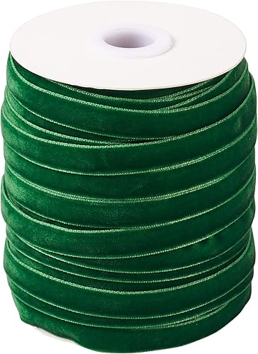 Pandahall - Cinta de terciopelo de 50 yardas de ancho, rollo de cinta de terciopelo de una sola cara con carrete para envolver regalos, decoración,