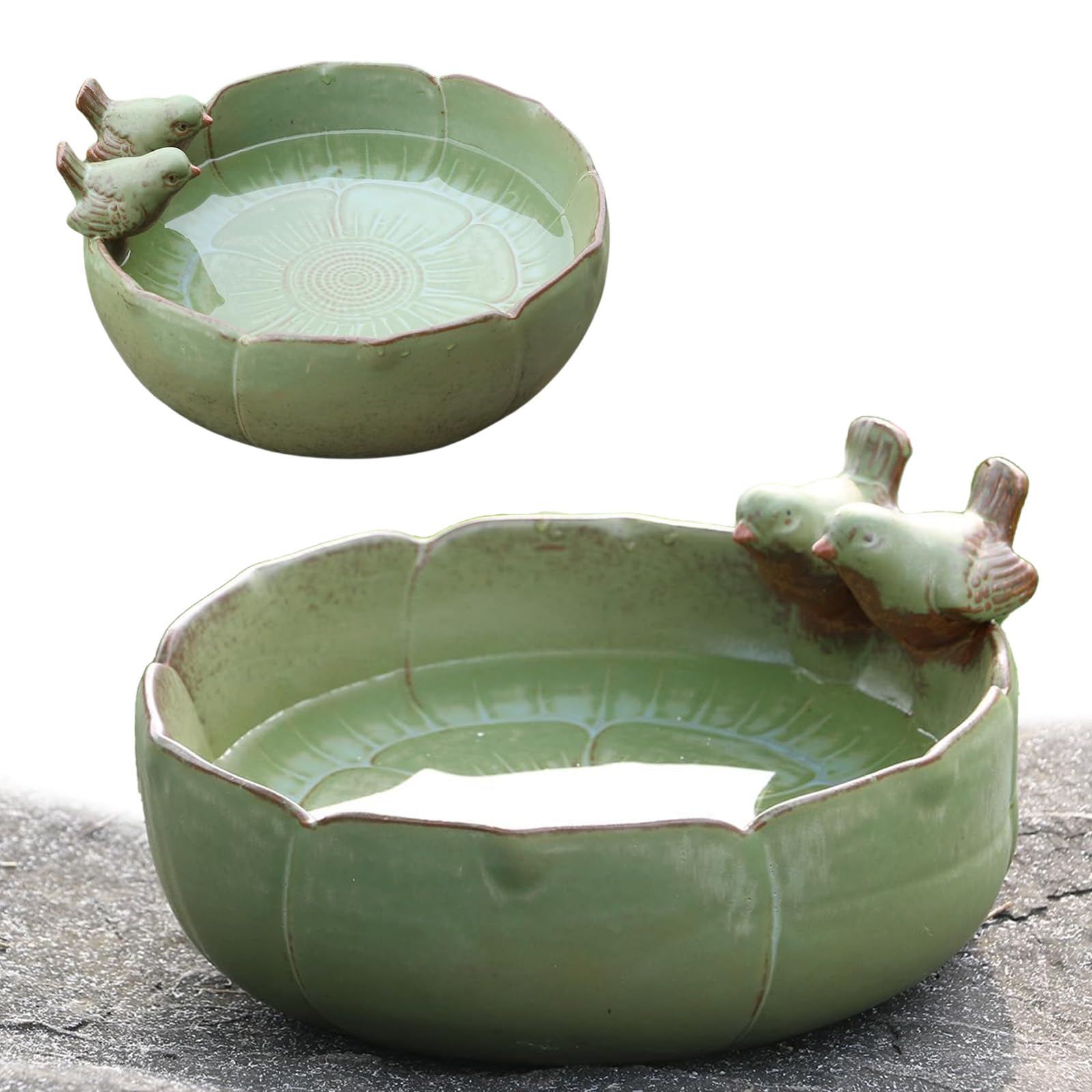 Lotus Bowl Planter Hydroponic Pot Water Culture Plant Pot for Indoor Plants Ceramic Vase for Lotus Seeds, Bonsai, Succulents