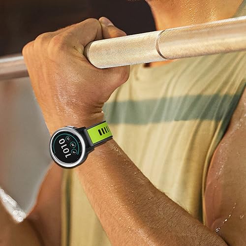 Miniatura 4 de ISABAKE Correas compatibles con Garmin Vivoactive 4Samsung Galaxy Watch de 1.81 pulgadas, 0.86 pulgadas, correa de silicona para Ticwatch Pro