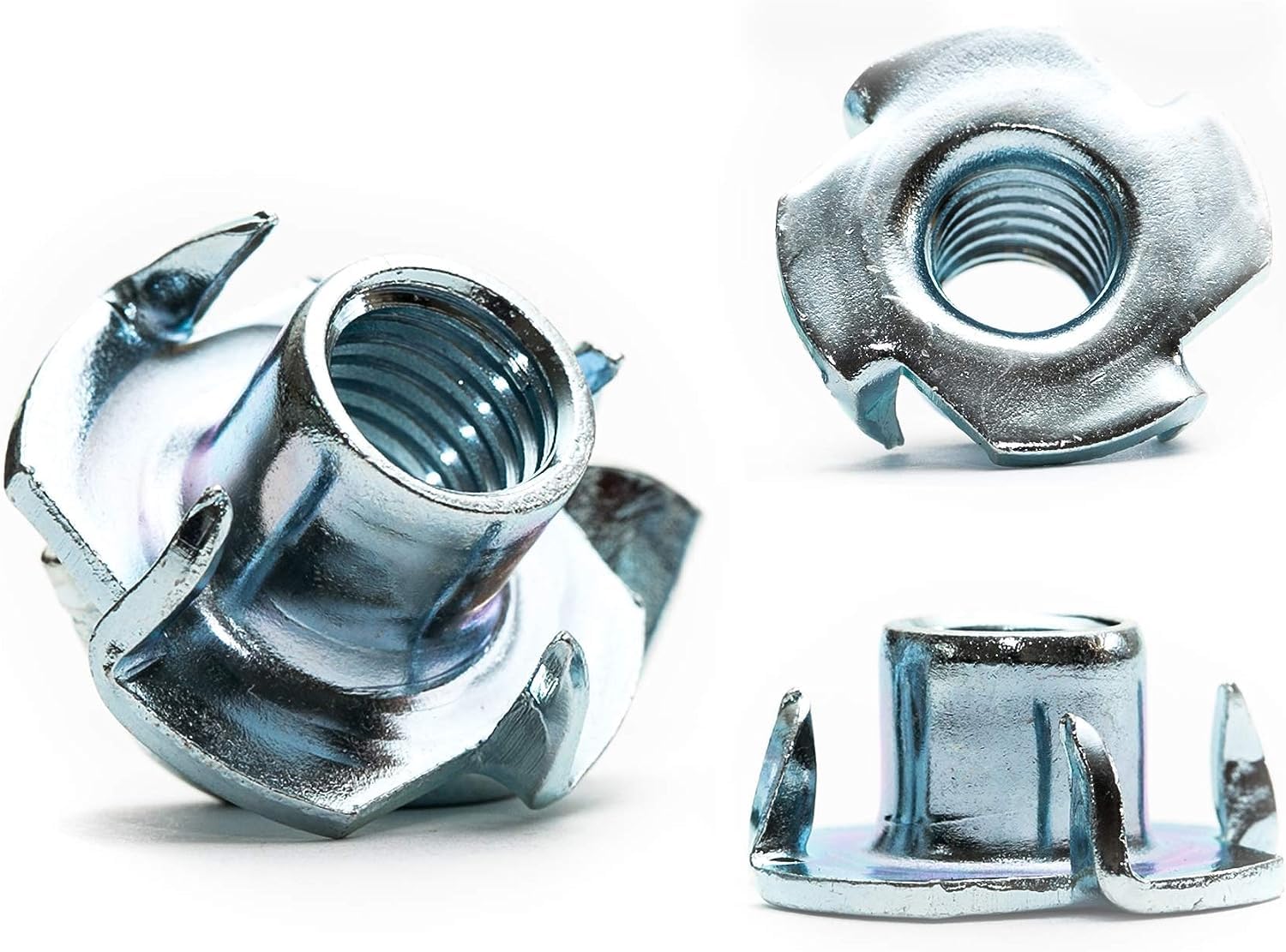 Qty 20 M5 Zinc-Plated Steel Tee Nuts (T-Nuts) - 5mm, 4 Prong For Wood And Timber 10 thumbnail image