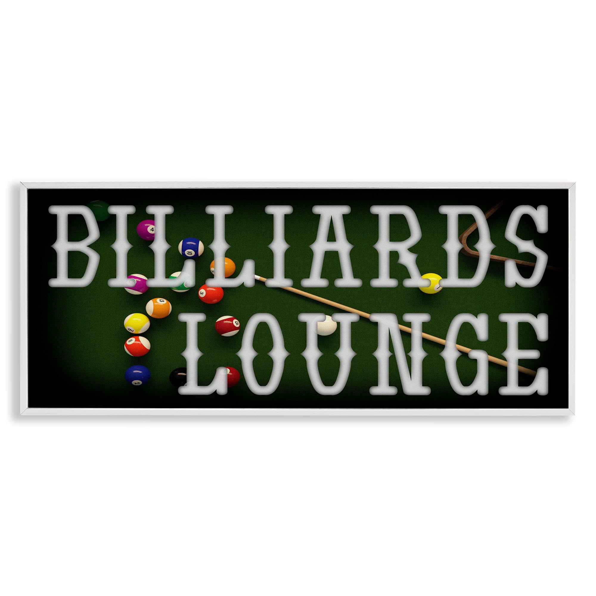 Stupell Industries Coastal White (Textured) 'Billiards Lounge Recreation'| Framed Giclee Art