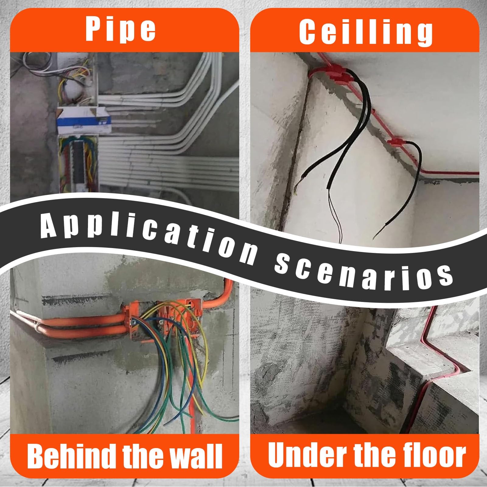 Tiracavo per Impianti Elettrici, Macchina per Passaggio Cavi Attraverso Pareti, 40m/Min Di Velocità per Un'installazione Rapida, Ideale per Lavori Di Elettricisti(15m)