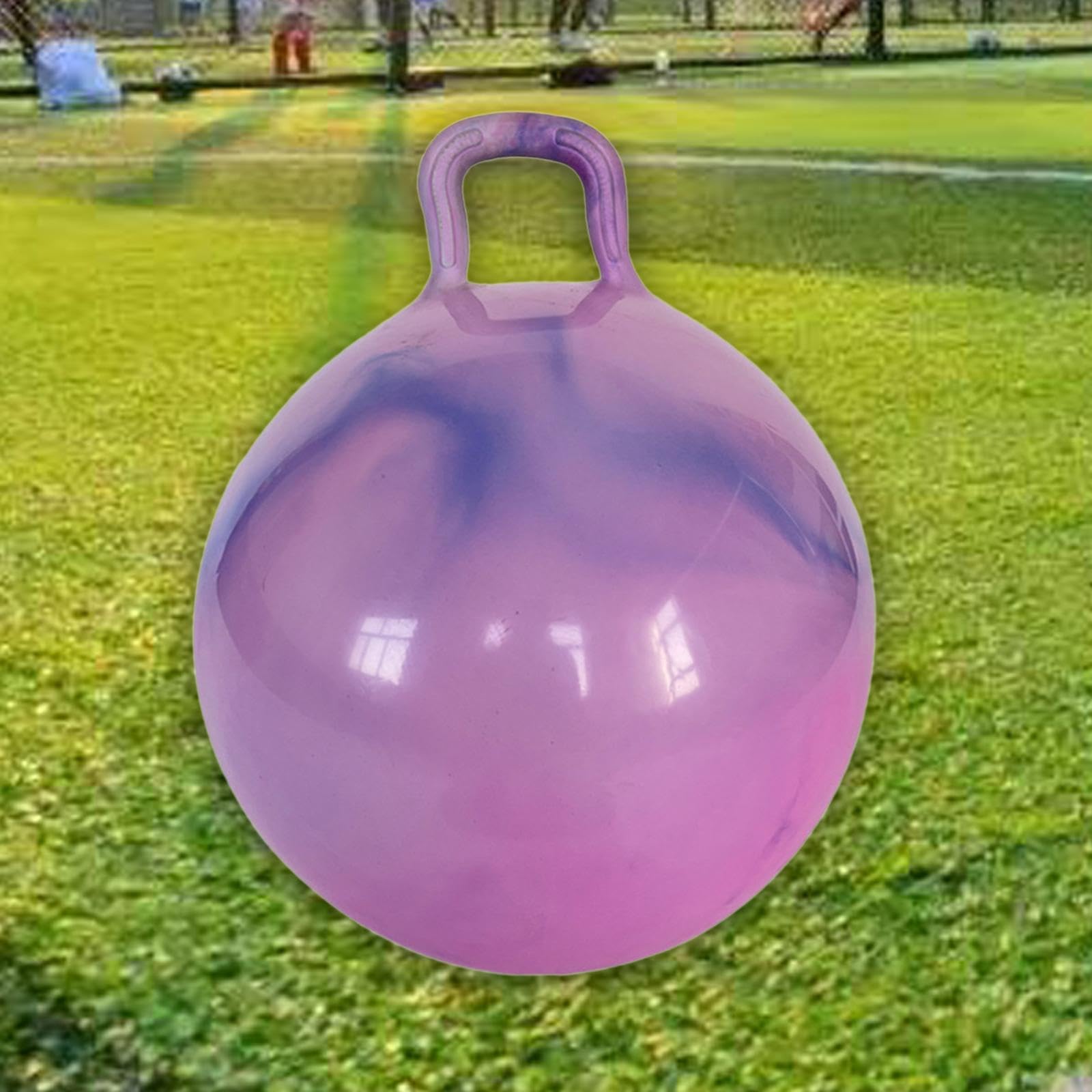 Pelota con Asa, Pelota de Ejercicio, Juego de Jardín Al Aire Libre, 55 Cm de Diámetro, para Pelota, Juguete para Niños, Púrpura Claro