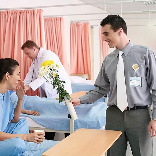 Miniatura 6 de Zonon Carrete retráctil de 2 piezas con clip de cocodrilo, cable de nailon para identificación en tarjeteros para enfermeras, profesores,