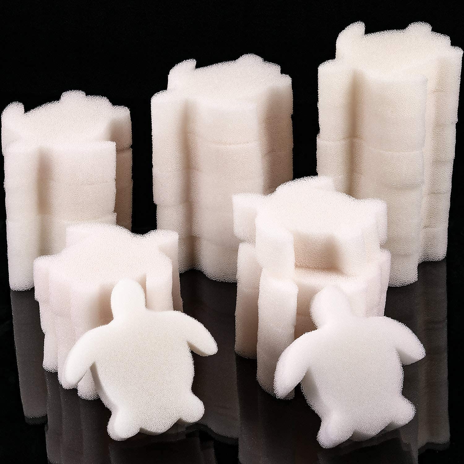 KASTWAVE Hot Tub Accessories Oil Absorbing Sponge Remover, Cleaning Tools Filter Sponge for Hot Tub, Swimming Pools and Spa (Sea Turtle Style), 24 Pcs