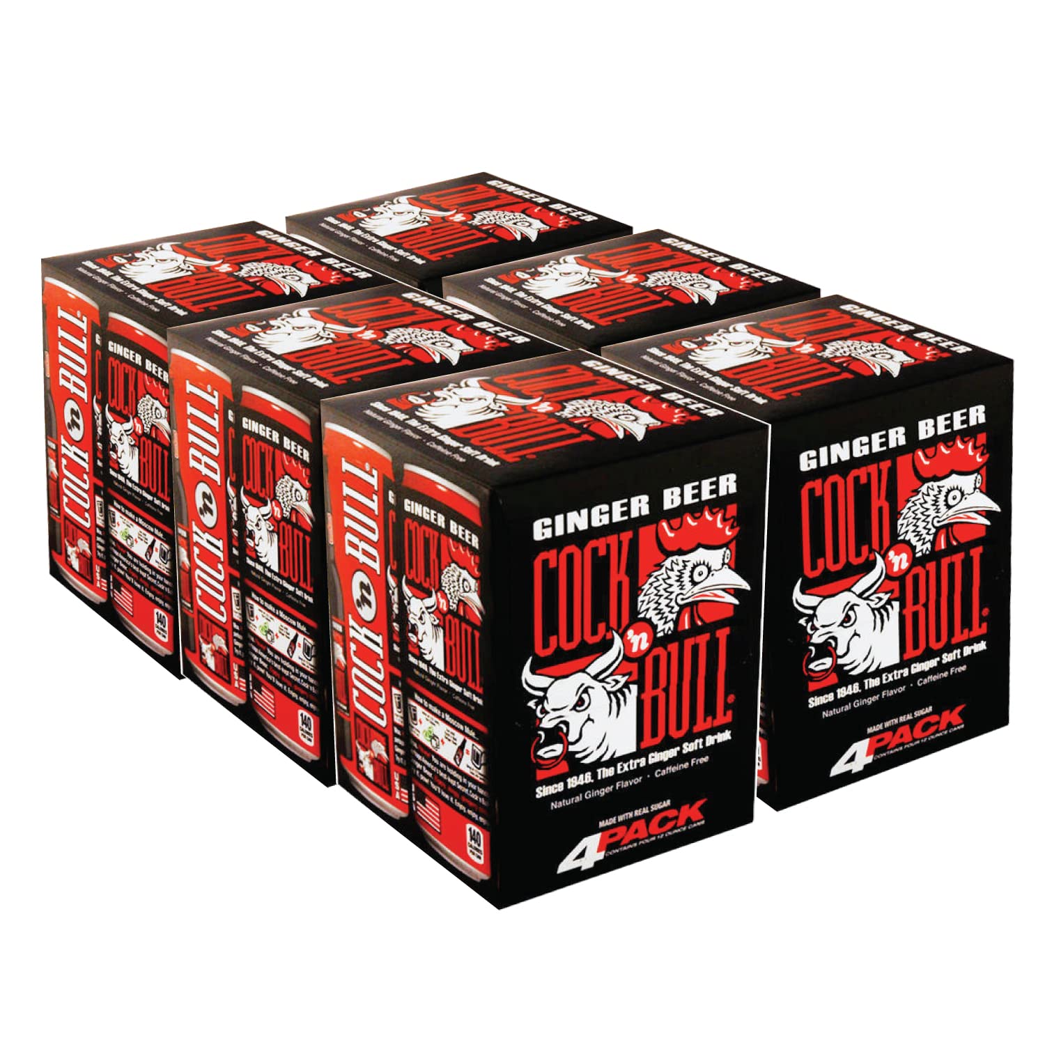 Cock 'n Bull Ginger Beer 24/12 fl. oz. (355ml) Cans Case (24-Pack)