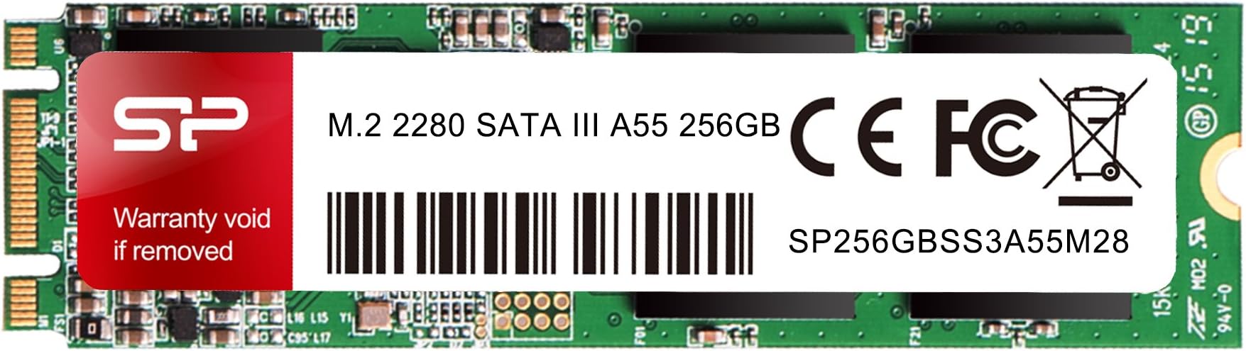 Silicon Power 256GB A55 M.2 SSD (SLC Cache For Speed Boost) SATA III Internal Solid State Drive 2280 (SU256GBSS3A55M28AB)