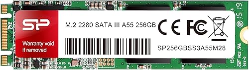 Silicon Power 256GB A55 M.2 SSD (SLC Cache para Speed Boost) SATA III Unidad interna de estado sólido 2280 (SU256GBSS3A55M28AB)