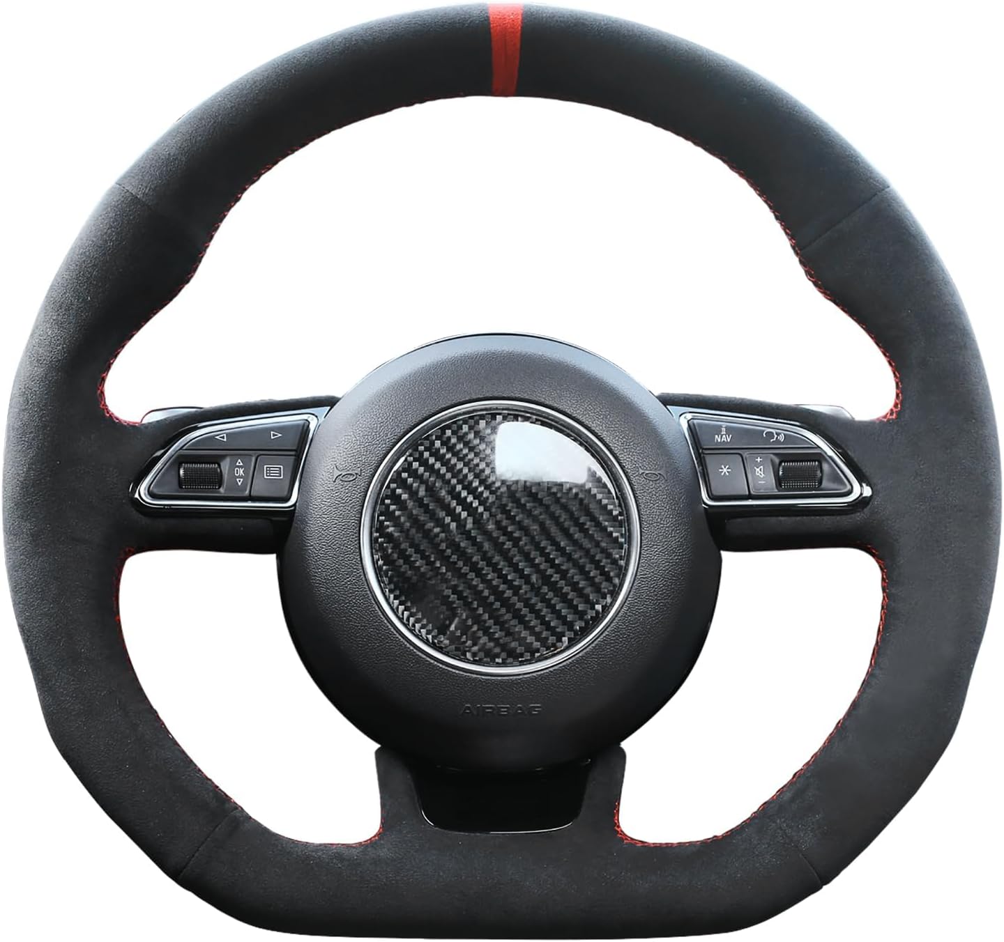 MEWANT Steering Wheel Cover for Audi A5 / A7 / RS 5 / RS 7 / S3 / S4 / S5 / S6 / S7 2013 Steering Wheel Hand Stitch Steering Wheel Wrap